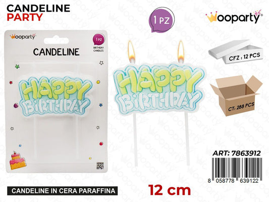 CANDELINE PARTY H. BIRTHDAY 12CM
