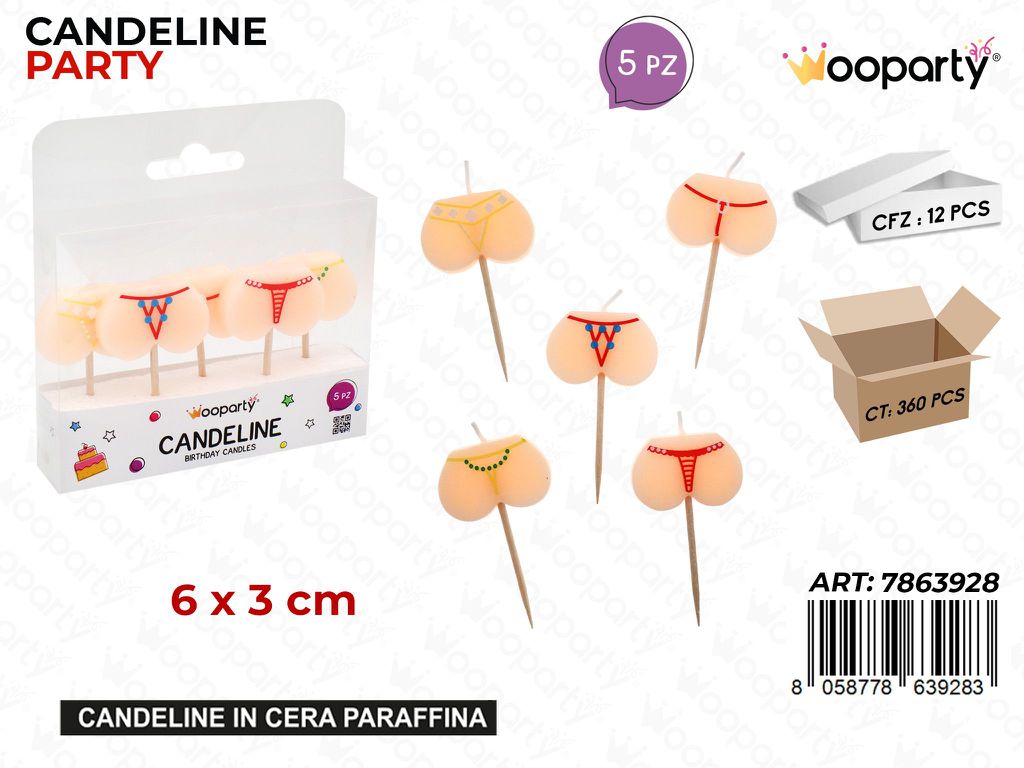 CANDELINE PARTY SEXY  5PCS 6*3CM