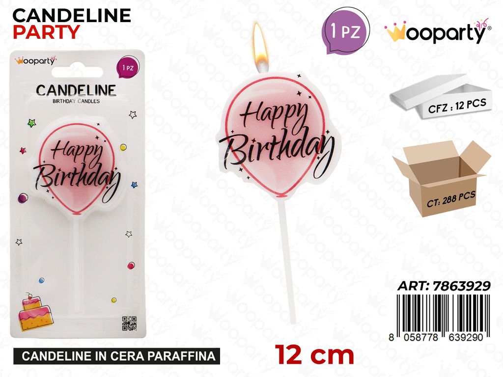 CANDELINE PARTY H. BIRTHDAY GIRL 12CM