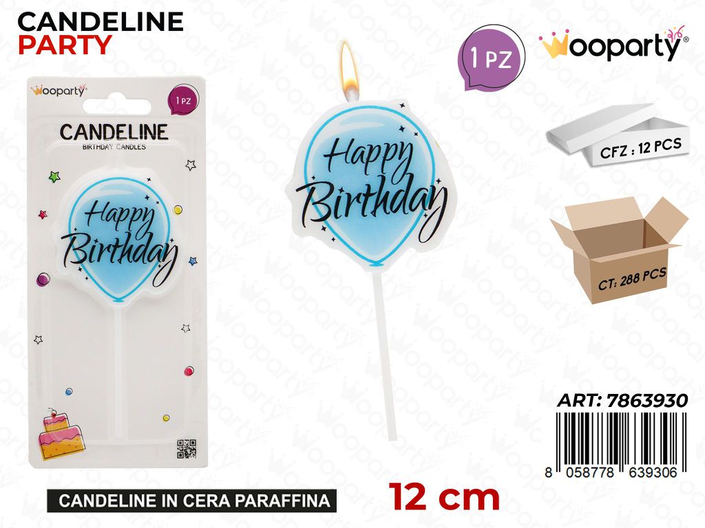 CANDELINE PARTY H. BIRTHDAY BOY 12CM