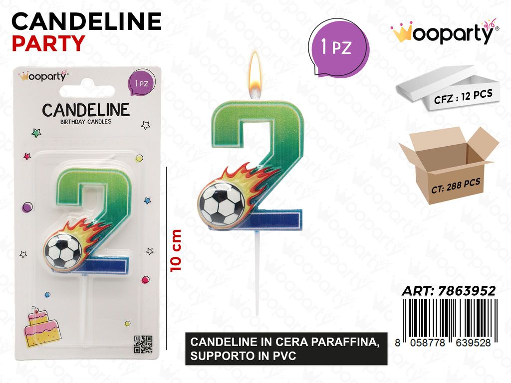 CANDELINE N.2 FOOTBALL 10CM
