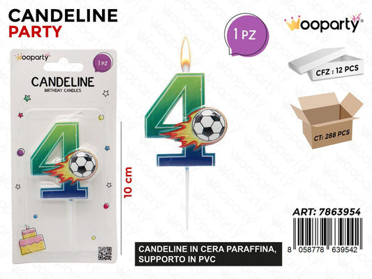 CANDELINE N.4 FOOTBALL 10CM