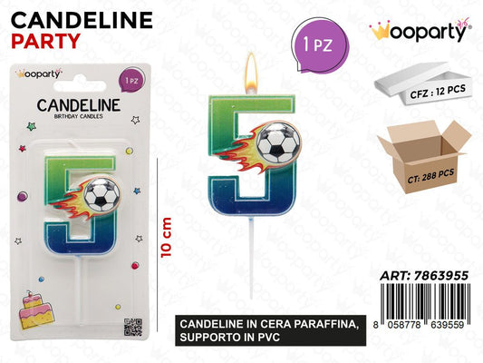 CANDELINE N.5 FOOTBALL 10CM