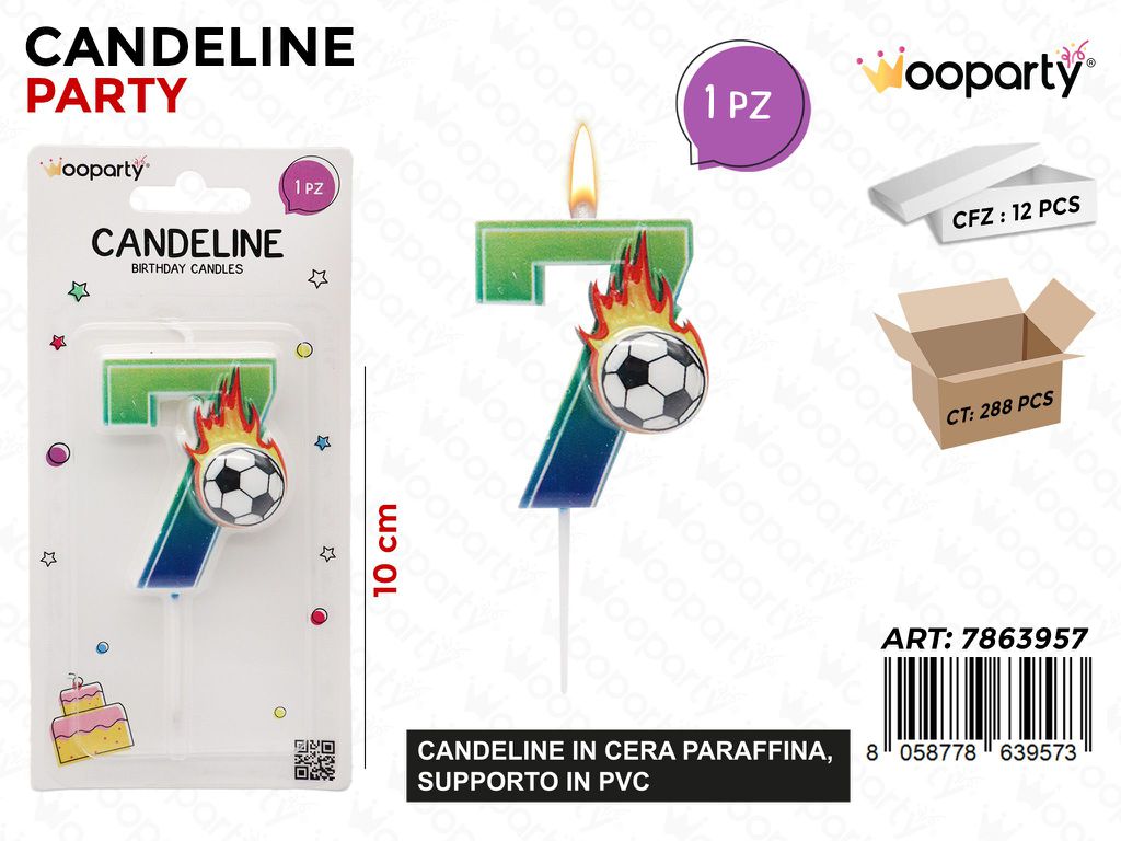 CANDELINE N.7 FOOTBALL 10CM