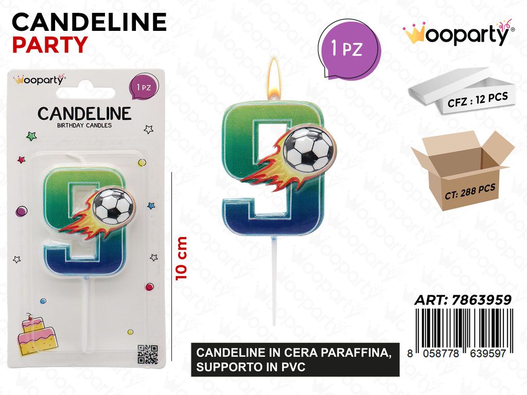 CANDELINE N.9 FOOTBALL 10CM