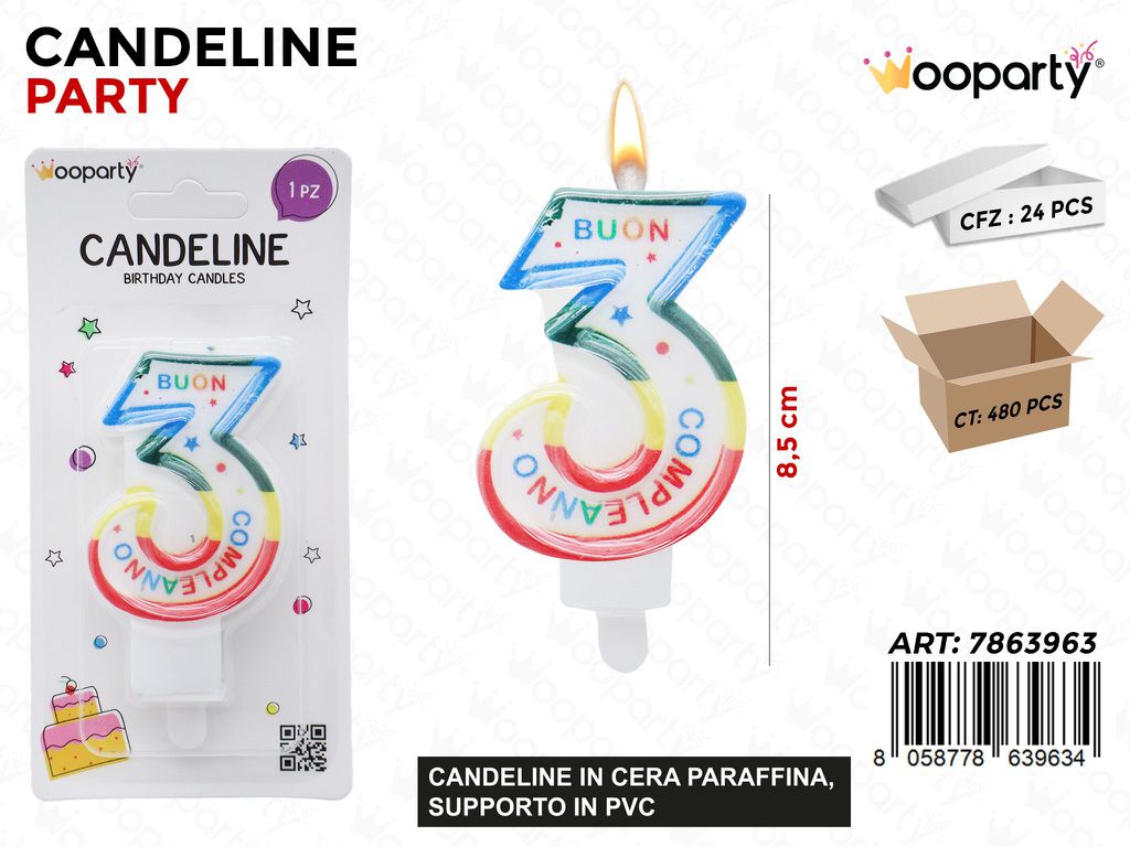 CANDELINE N.3 B.COMPL. 8.5CM