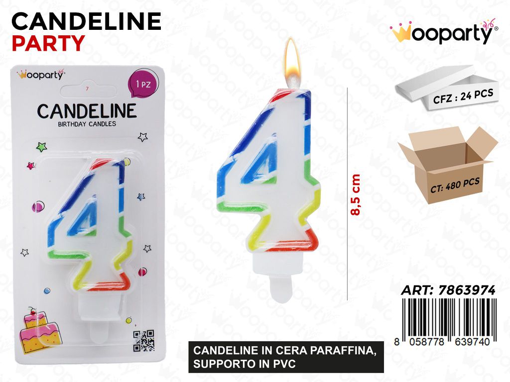 CANDELINE N.4 BORDO COL. 8.5CM