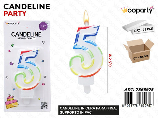CANDELINE N.5 BORDO COL. 8.5CM