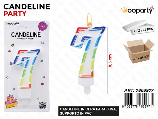 CANDELINE N.7 BORDO COL. 8.5CM