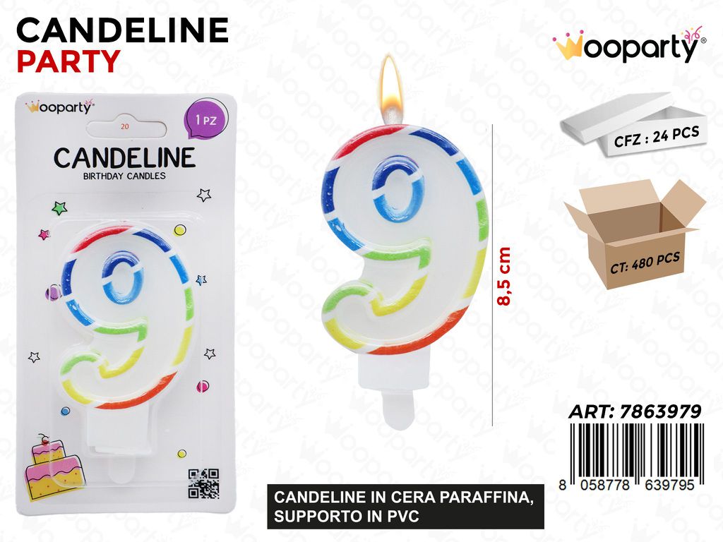 CANDELINE N.9 BORDO COL. 8.5CM