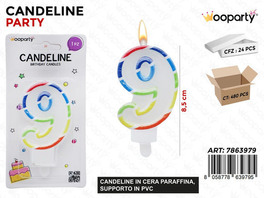 CANDELINE N.9 BORDO COL. 8.5CM