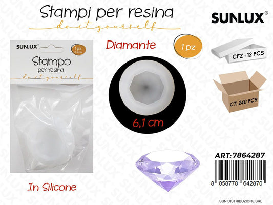 Stampi in Silicone per Resina Diamante 6.1CM