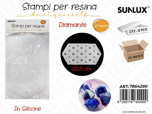 Stampi in Silicone per Resina Diamante 27CAVITA 22.5CM
