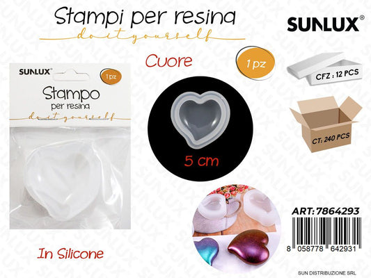 Stampi in Silicone per Resina Cuore 5CM