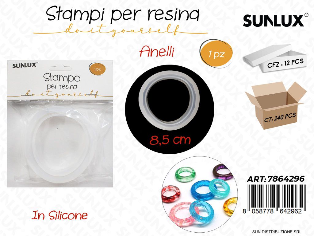 Stampi in Silicone per Resina Anelli 8.5CM