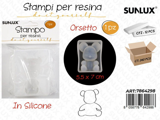 Stampi in Silicone per Resina Orsetto 5.5*7CM