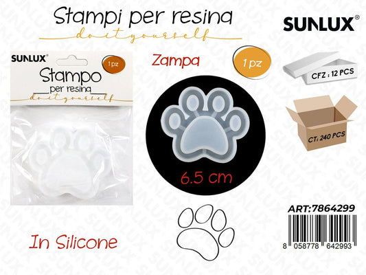 Stampi in Silicone per Resina Zampa 6.5CM