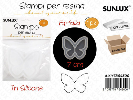 Stampi in Silicone per Resina Farfalla 7CM