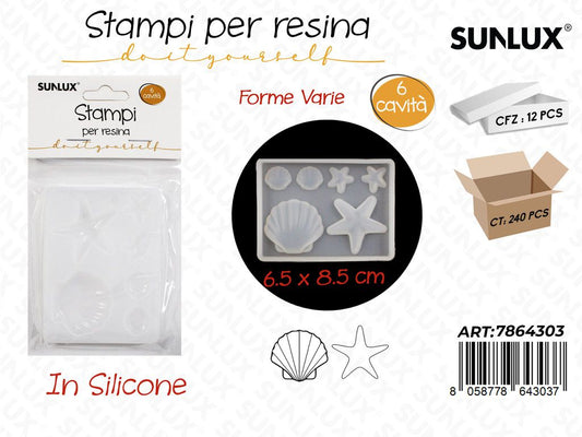 Stampi in Silicone per Resina Forme Ass. 6CAV.