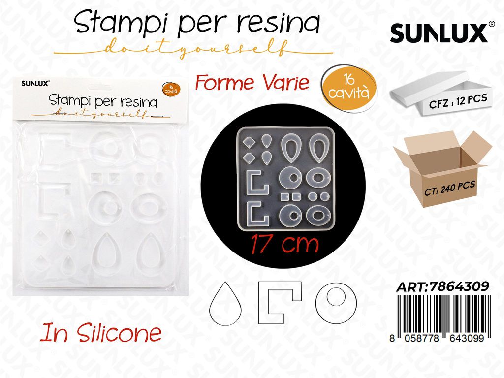 Stampi in Silicone per Resina Forme Ass. 16CAV.