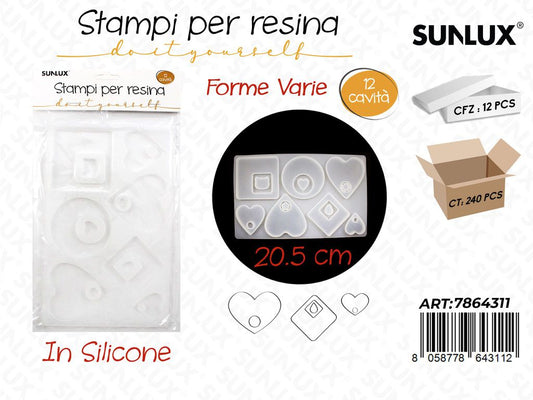 Stampi in Silicone per Resina Forme Ass. 12CAV.