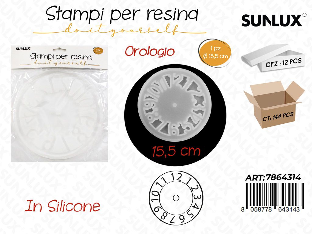 Stampi in Silicone per Resina Orologio 15.5CM