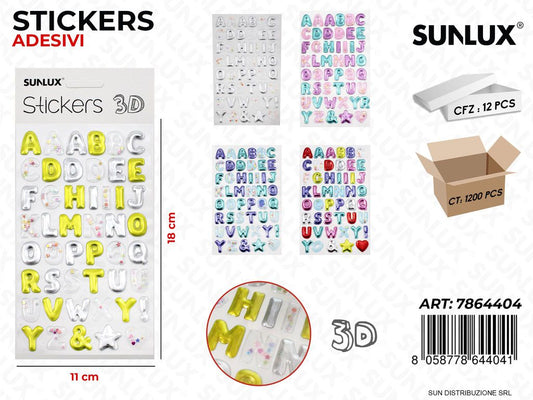 Stickers Adesivi 3D Ass. 11*18CM