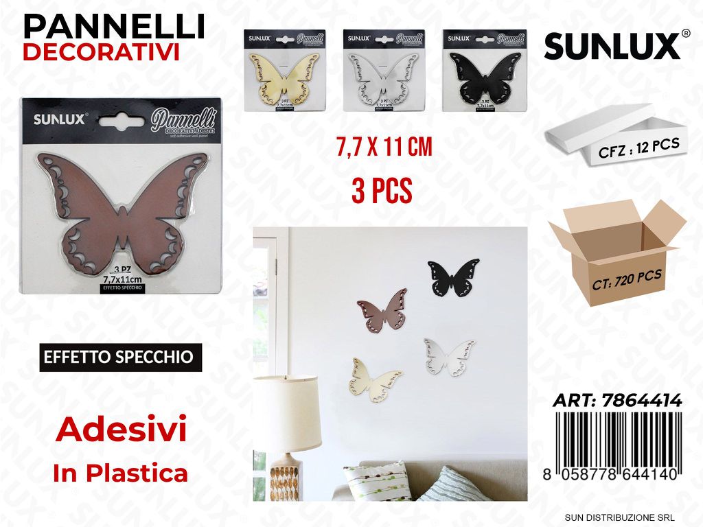 Pannelli Dec. Adv Eff. Specchio 3PCS 7.7*11CM