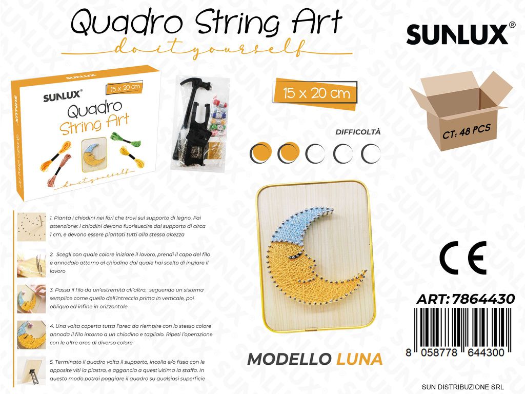 Quadro String Art Mod. Luna 15*20CM