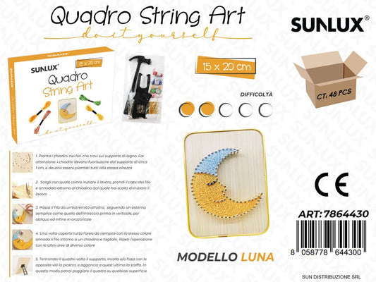 Quadro String Art Mod. Luna 15*20CM