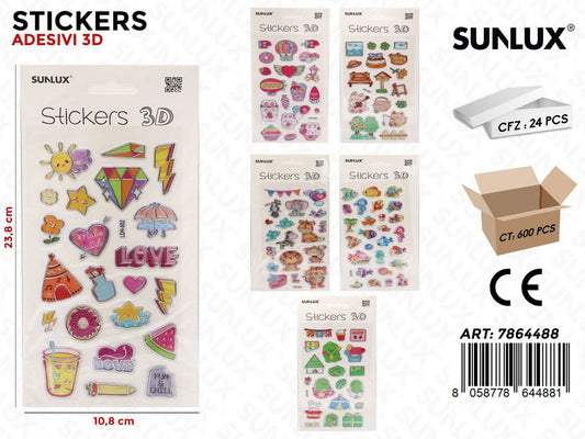 STICKERS ADV 3D ASS. 10.8*23.8CM