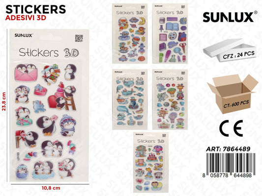 STICKERS ADV 3D ASS. 10.8*23.8CM