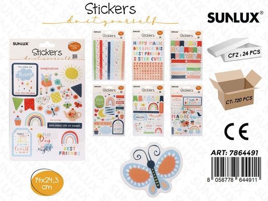 Sunlux Stickers Adv Ass. 14*24.3CM