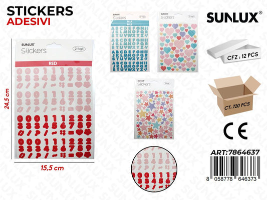 Sunlux Stickers Adv Ass. 15.5*24.5CM