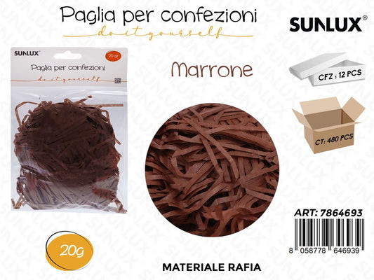 Sunlux Paglia in Rafia Marrone 20G / Pz da 12