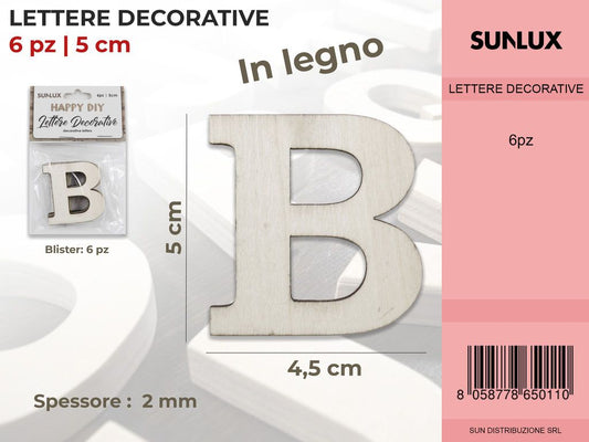 Lettera B Decorativa 6PC-5*4.5CM