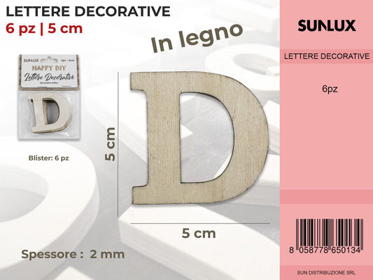 Lettera D Decorativa 6PC-5*5CM