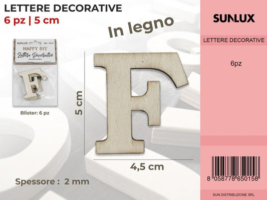 Lettera F Decorativa 6PC-5*4.5CM