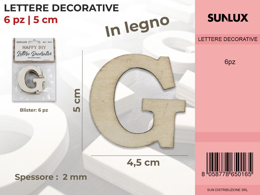 Lettera G Decorativa 6PC-5*4.5CM