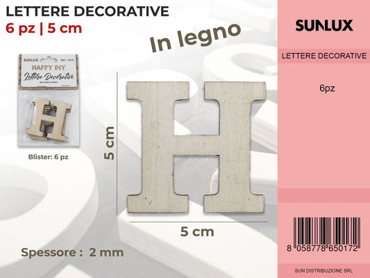 Lettera H Decorativa 6PC-5*5CM
