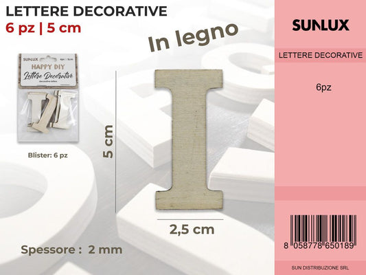 Lettera i Decorativa 6PC-5*2.5CM