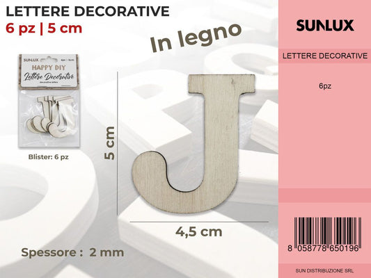 Lettera J Decorativa 6PC-5*4.5CM