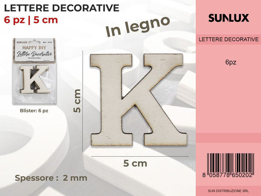 Lettera K Decorativa 6PC-5*5CM
