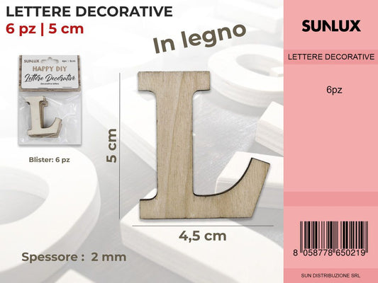 Lettera L Decorativa 6PC-5*4.5CM
