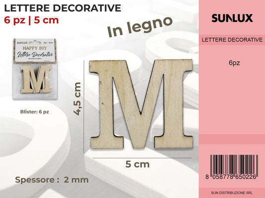 Lettera M Decorativa 6PC-5*4.5CM
