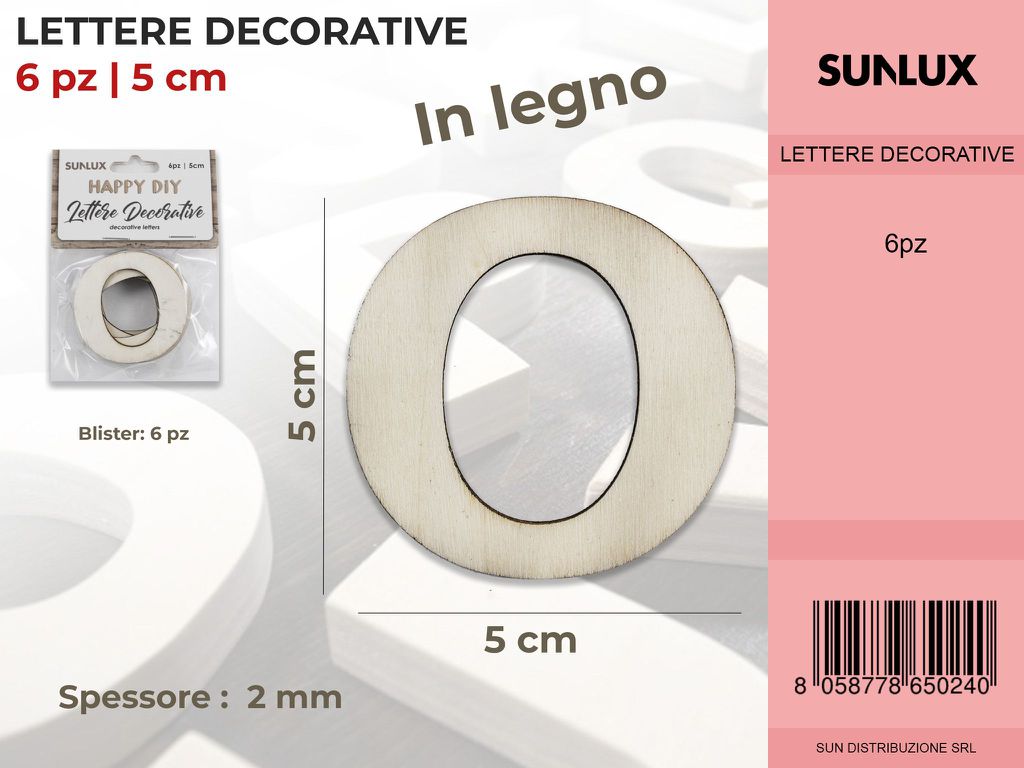 Lettera o Decorativa 6PC-5*5CM