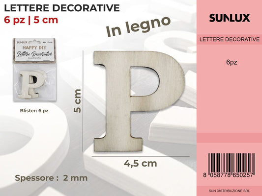 Lettera P Decorativa 6PC-5*4.5CM