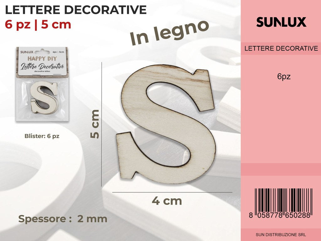 Lettera S Decorativa 6PC-5*4CM