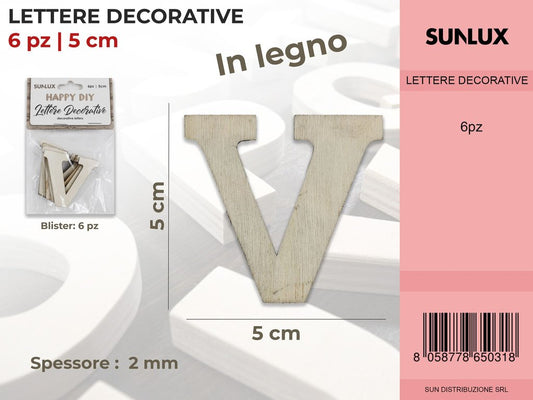 Lettera V Decorativa 6PC-5*5CM