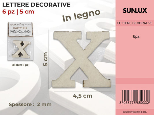 Lettera X Decorativa 6PC-5*4.5CM